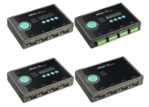 Nport-5400 - 4-port RS-232/422/485 serial device servers.